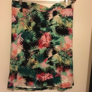Cute Abstract Print Pull On Skirt